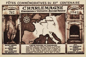 Carte postale du 1200e anniversaire de Charlemagne 